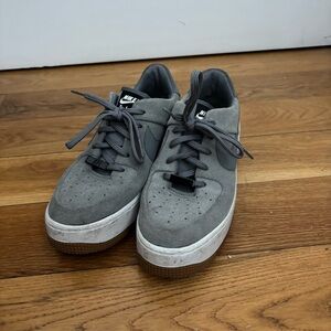 Nike Gray Air Force One Sneakers